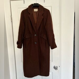 Moussy Wool Coat in Brown